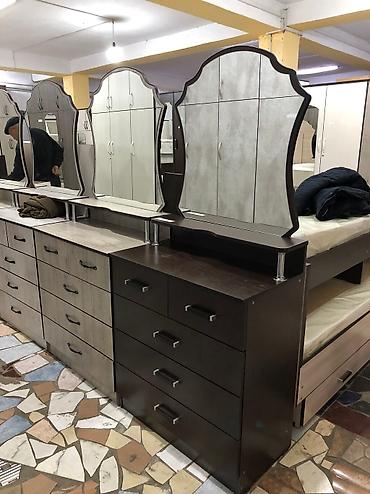 Спальные гарнитуры: Спальный гарнитур, Б/у, Двухъярусная кровать, Шкаф, Комод, Самовывоз, цвет - Бежевый — 7