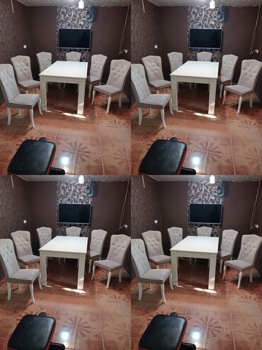 стул для пианино: Qonaq otağı üçün, İşlənmiş, 6 stul