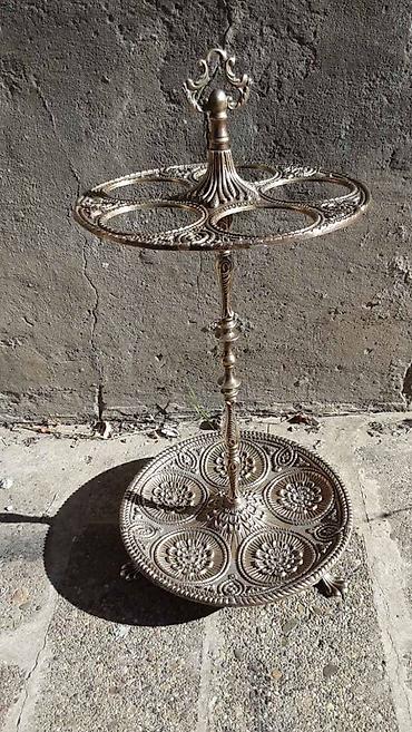 Stilski čiviluci: Stari masivan stilski drzac za kisobrane od mesinga sa prelepim — 11