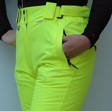 Ski pantalone: Ženske skijaške pantalone u jarko neon žutoj boji, dizajnirane za — 4