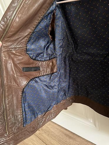 massimo duti: Кожаная куртка Massimo Dutti - Натуральная кожа, цвет тёплый — 1