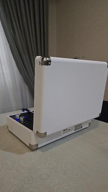 patefon: Myvision portativ vinil pleyer – çamadan tipli dizayn, ağ korpus — 2