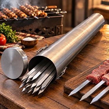 Paslanmayan şiş qabı 9sm*72sm Nerj Paslanmaz Polad Şiş Qabı (9 sm x