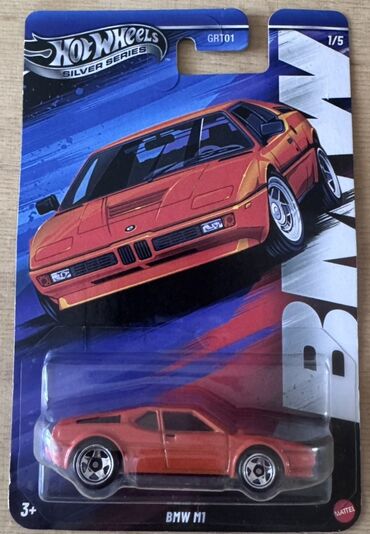 машина детские: Hot Wheels Silver Series — BMW M1 - Масштабный коллекционный