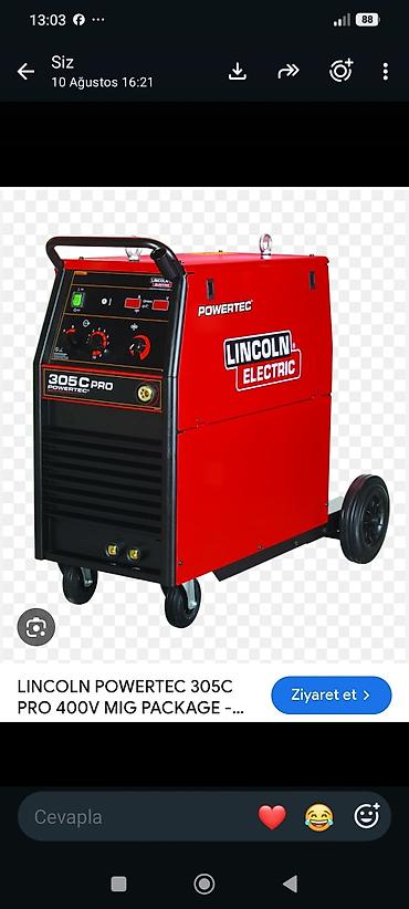 svarka eynəyi: 🔴 Lincoln Electric Powertec 305C – SATILIR Qiymət: 700 AZN Peşəkar — 2