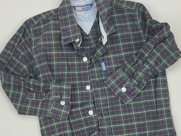 Shirts: Shirt 1.5-2 years, condition - Good, pattern - Cell, color - Green