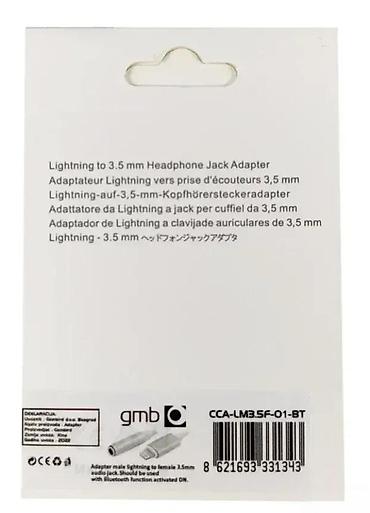 Kablovi za telefone: Lightning na 3,5 mm adapter za slušalice (gmb) Opis: - Adapter sa — 2