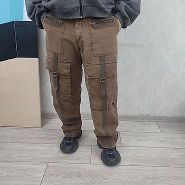 Брюки: Мужские брюки, L, Б/у, цвет - Коричневый, Самовывоз, Бесплатная доставка, Платная доставка — 9