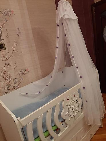 chicco beşik: Ağ rəngdə körpə beşiyi – dəniz temalı dizayn - Material: möhkəm — 1