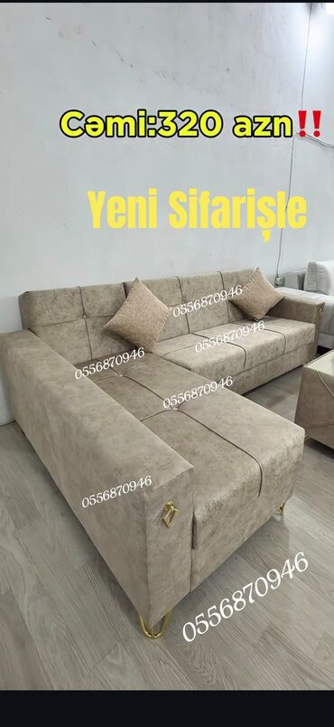 Sifarişlə divanlar: Künc divan, Qonaq otağı üçün, Parça, Bazalı, Açılan, Kitab — 6