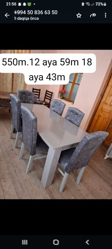 Masa və oturacaq dəstləri: Mebel və məişət əşyaları kreditlə və nəğd satışı (Bütün rayon -da lalafo.az — 3 Masa və oturacaq dəstləri: Mebel və məişət əşyaları kreditlə və nəğd satışı (Bütün rayon — 3