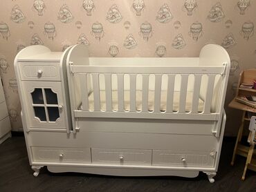 dam örtü: Для девочки и мальчика, Б/у, Четырехугольная, Колыбель, Без бортиков, С матрасом, Без механизма качания