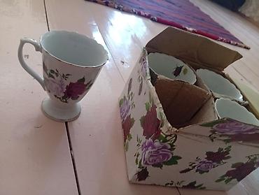 101 gül buketi: Çay dəsti, rəng - Ağ, Farfor — 1