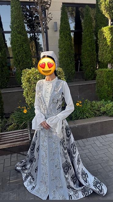 той көйнөк: Кыз узатууга көйнөк, One size, Шлейфи менен, Жаңы, түсү - Боз — 3
