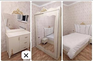 bedroom: Yataq dəsti satılır 570₼. matrası var. Karkazı yeni alınıb.Bazası — 1