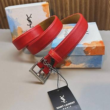Kaiševi: Kožni kaiš Saint Laurent Paris – YSL monogram - Model: klasični kožni — 8