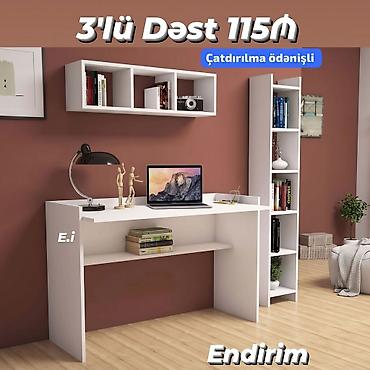 Masalar və oturacaqlar: Yazı Masası / Dərs Masası / İş masası 115Azn💥 ✔️ Rəng : Ağ/Krem ✔️ — 2