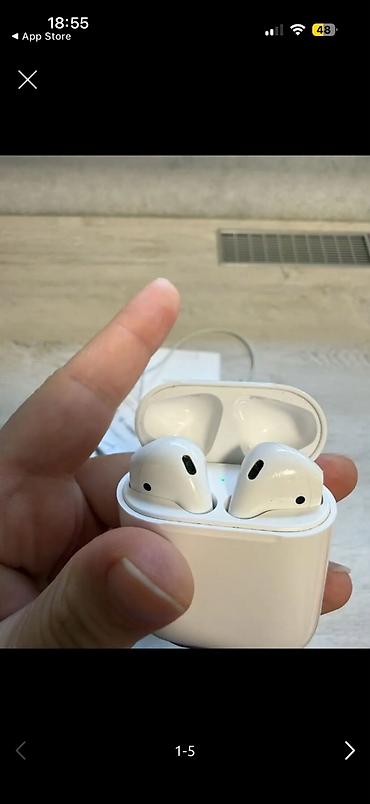Qulaqcıqlar: İşlənmiş Simsiz (Bluetooth) Qulaqcıqlar, Apple, rəng - Ağ — 1