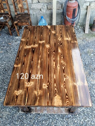 Sifarişlə restoran üçün masa və oturacaq dəstləri: Stullar ilə, Kvadrat masa, 4 nəfər — 14