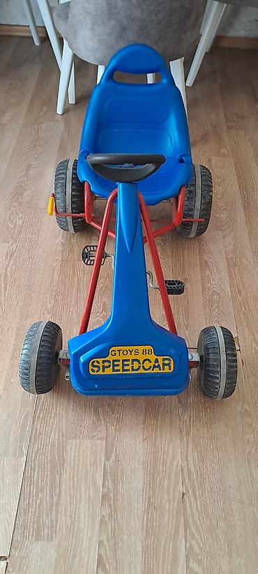çarpayı ikinci əl: Uşaq pedallı qart (GToys 88 SPEEDCAR) 2 3defe iwdenilib yeni kimidi - — 1
