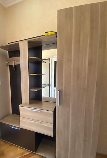divar guzguleri: İşlənmiş, 1 qapı, Güzgülü, Qəhvəyi, Açılan, Düz dolab — 1
