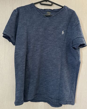 wintro muška jakne: Short sleeves T-shirt, L (EU 52), Ralph Lauren, color - Blue, Cotton