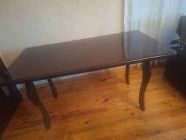 Masalar: Klassik tərzdə yemək/çay masası - Material: taxta, tünd qəhvəyi — 2