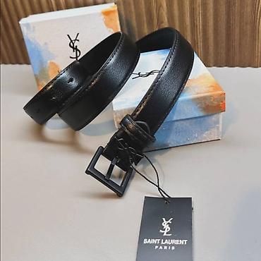 Kaiševi: Kožni kaiš Saint Laurent Paris – YSL monogram - Model: klasični kožni — 4