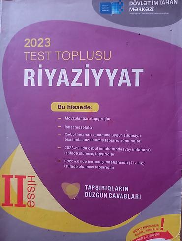 İdman və istirahət: Məhsul: 2023 “Test Toplusu – Riyaziyyat” (DİM), 2 hissəlik dəst — 2