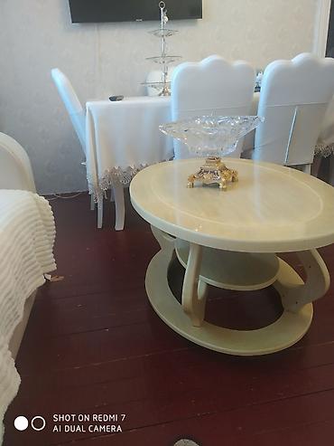 teze mebel: Oval masa, Açılmayan, Təkərsiz, MDF, Zəmanətsiz — 2
