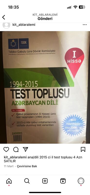 az dili toplu 1 ci hisse pdf 2023: Ana/dili dim 2015 1 ci hisse 4 Azn