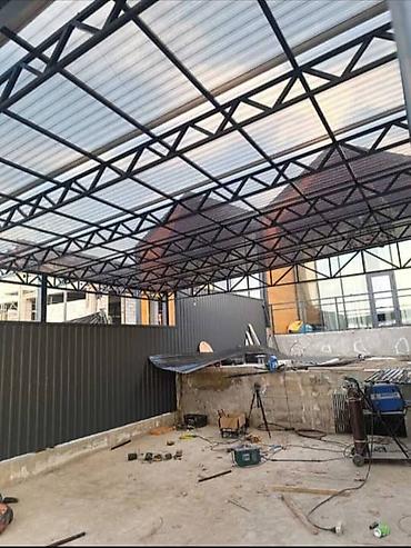 Сварка: Навес жазайбыз каркас (металл)только Россия покрытие профнастил Жана — 22