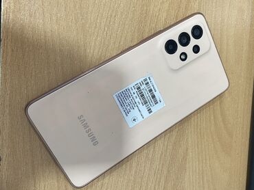 samsung mega: Samsung Galaxy A53, Колдонулган, 128 ГБ, түсү - Саргыч боз, 2 SIM