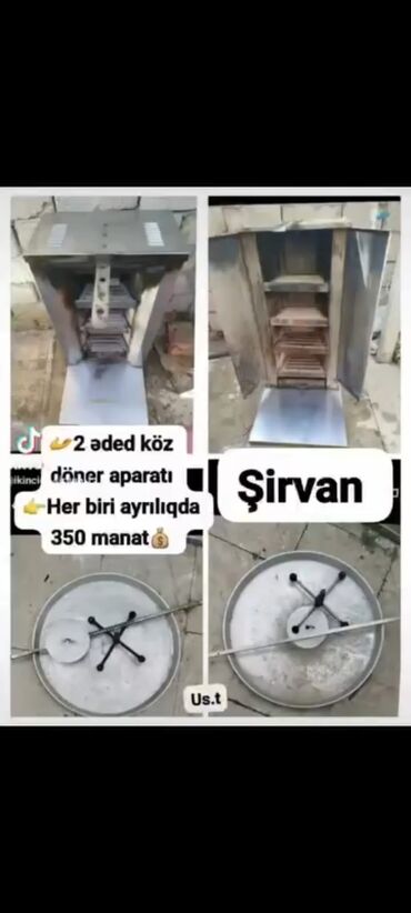 ayran aparatı satılır: Manqal, köz dönəri, Nağd ödəniş