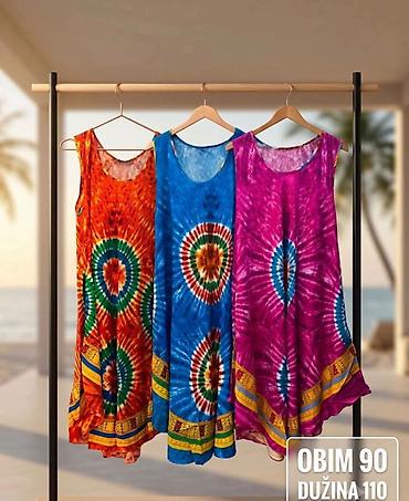 bpc marka: Letnje haljine bez rukava sa tie-dye printom u živim bojama,sarena — 1