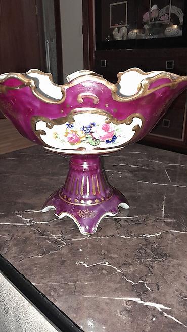 Qab-qacaq və mətbəx ləvazimatları: Porcelain dekor qabı 2 ədəd – ayaqlı, çanaq formalı - Material — 2