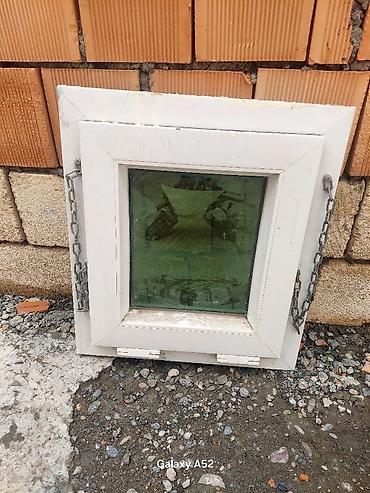 Açılan kiçik PVC pəncərə çərçivəsi - Material: ağ PVC profil - Şüşə