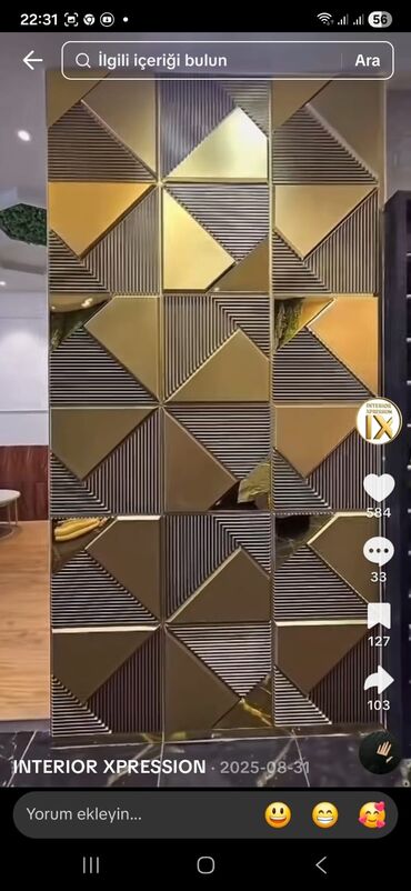 Şəkillər, tablolar: Məhsul: Dekorativ 3D panel və güzgü kompozisiyaları topdan mallardır — 3