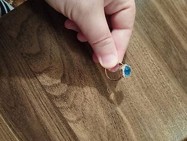 tək qaş: Üzük, Çəhrayı qızıl, Topaz — 1