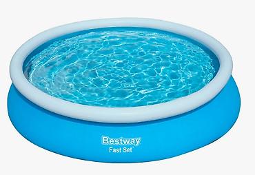 надувной лотка: Надувной бассейн Bestway "Fast Set" 57273, для детей и взрослых — 1