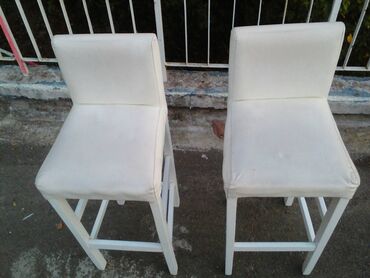 navlaka za ugaonu garnituru: Set of chairs for garden, Wood, color - White, Used