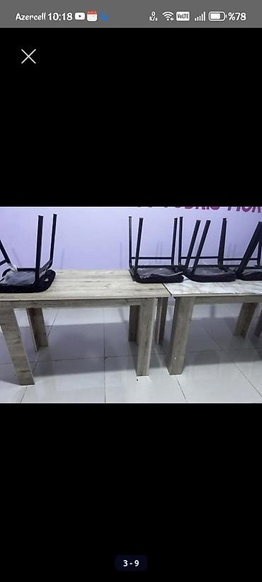 Masa və oturacaq dəstləri: Yeni, Açılmayan, Dördbucaq masa — 5