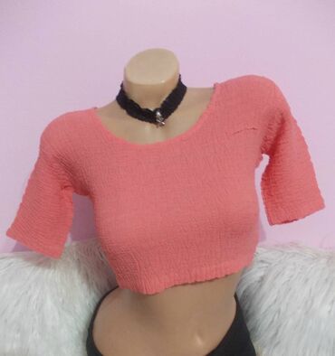 crop top c a: S (EU 36), Single-colored, color - Pink