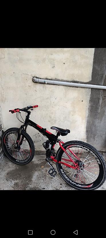 velosibet barter: Dağ velosipedi – tam asqılı, 26” təkərli - Rəng: qara/qırmızı - — 4