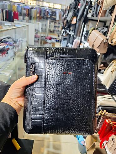 smart folio: Мужская вертикальная сумка через плечо BUTUN - Материал: натуральная — 3