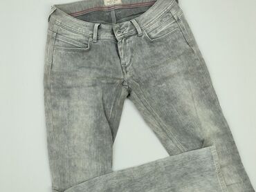 spodnie dzianinowe szare: Jeans, S (EU 36), condition - Good