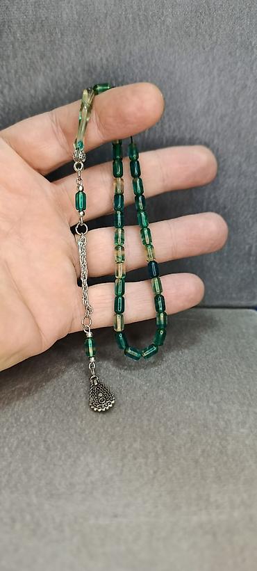 Təsbehlər: Məhsul: Təsbeh dəsti - Naxışlı metal imaməli və zəncirli təsbeh - — 9