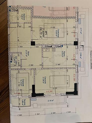 Продажа квартир: 3 комнаты, 116 м², АУЦА Элитка, 17 этаж, ПСО (под самоотделку) — 8