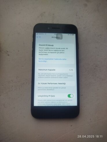 antikvar telefon: IPhone 7, Qara, Barmaq izi