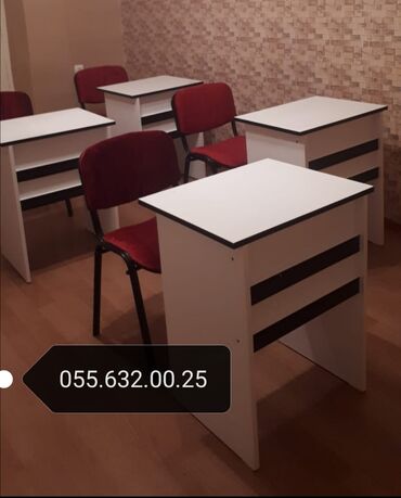 Tədris kursları üçün stol stul desti anbardan satiş var Modellər